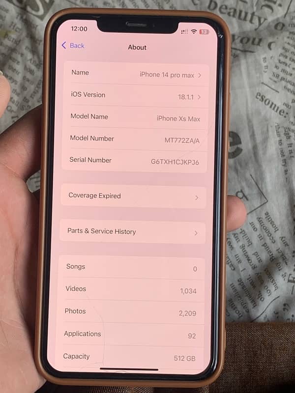 iPhone X S MAX Duel PTA 512GB 8