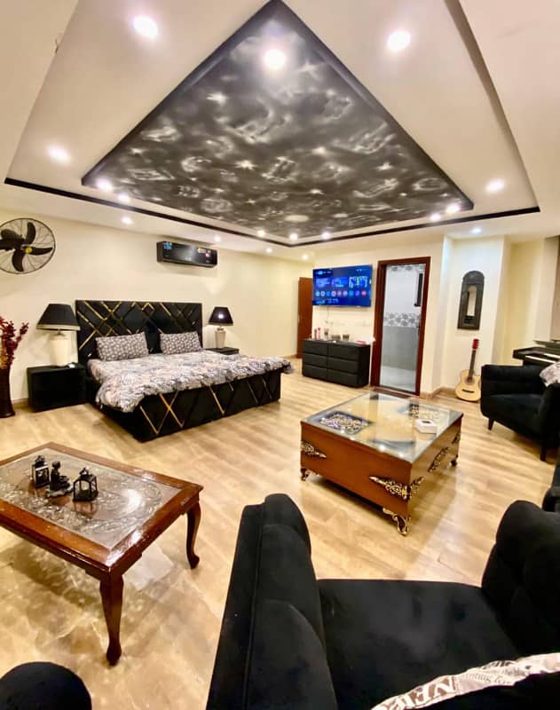 One bed luxury furnished apartment available for rent in gulberg greens islamabad. 11