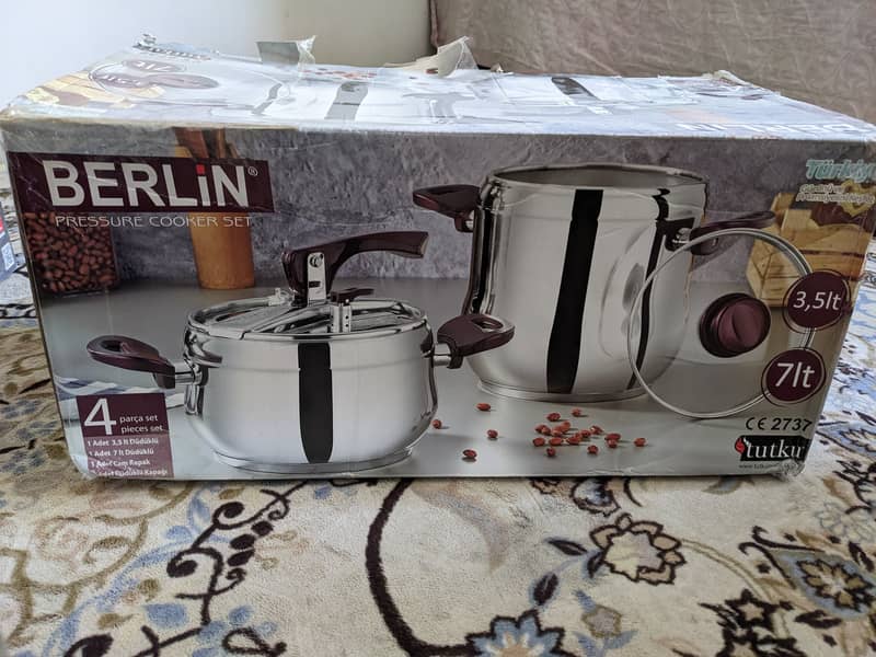 Berlin Double Pressure Cooker Set 7l 3.5l 0