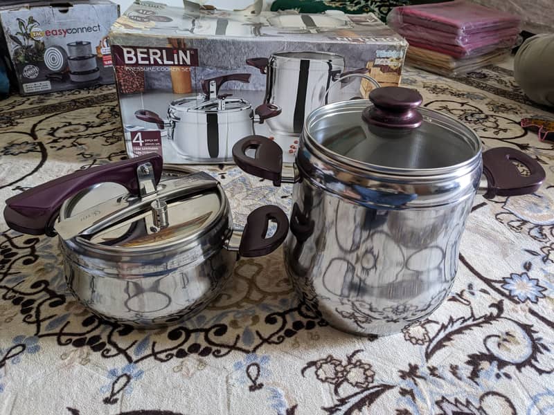 Berlin Double Pressure Cooker Set 7l 3.5l 3