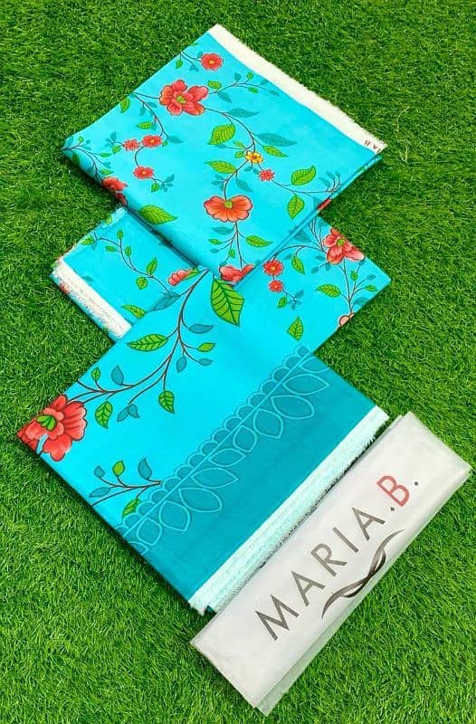 MARIA. B  Printed 3pc Linen Collection 7