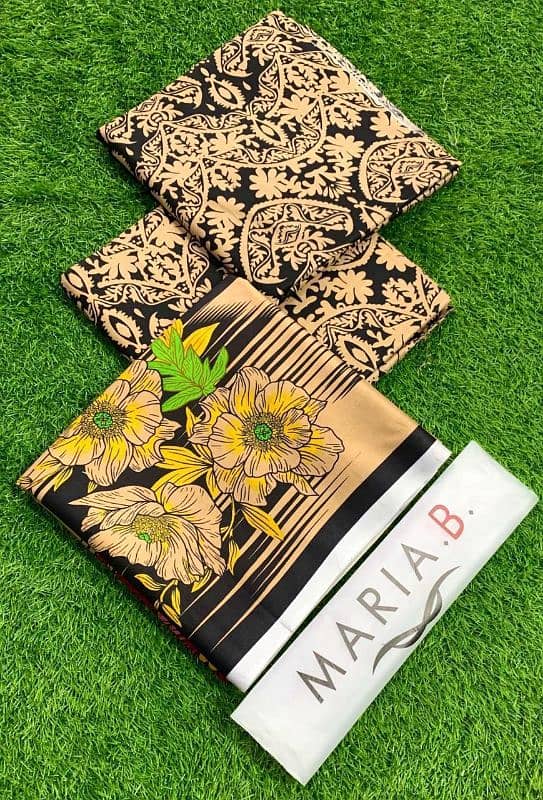 MARIA. B  Printed 3pc Linen Collection 12