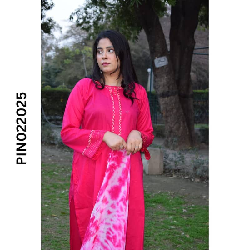 Women Lawn Suite | Embroidered Casual Wear | Women 3Pcs Suite 3