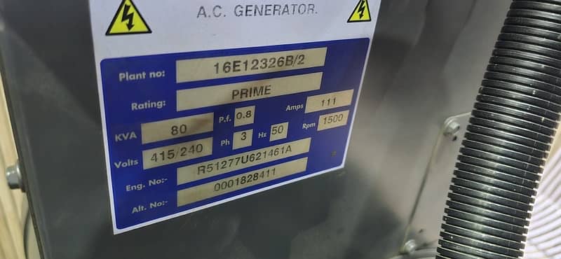 80Kva Original Perkins UK - Meccalte Generator - Self Import! 0