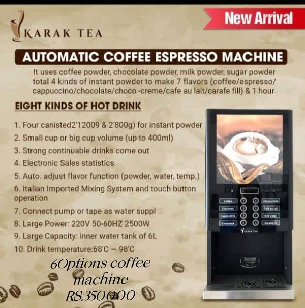 Tea and Coffee vending machine/6 months warranty 3