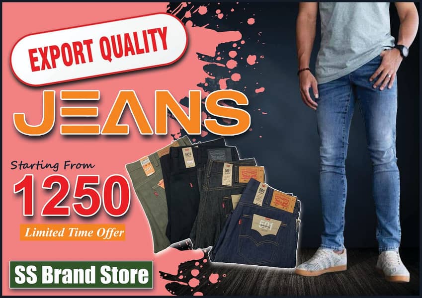 Export Quality Jeans A++ Stock New With Lable 0