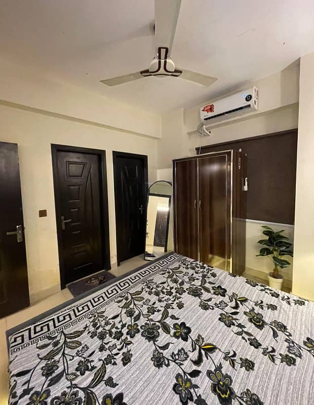 One bed luxury furnished apartment available for rent in gulberg greens islamabad. 8