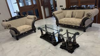 Luxury Modern Sofa Set with Matching Tables | Like New