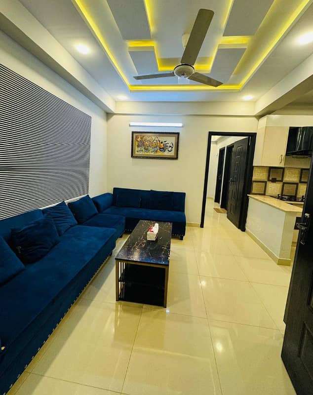 One bed luxury furnished apartment available for rent in gulberg greens islamabad. 1