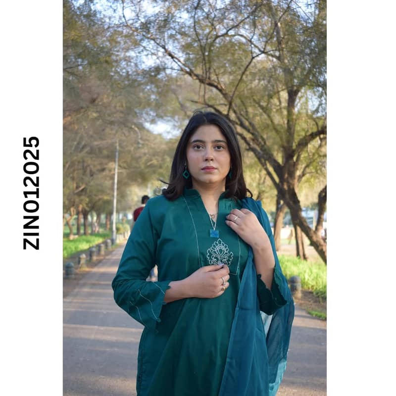 Women Lawn Suite | Embroidered Casual Wear | Women 3Pcs Suite 2