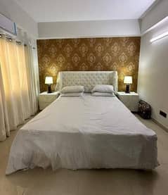 One bed luxury furnished apartment available for rent in gulberg greens islamabad.