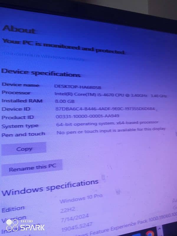 intel core i5 4th generation , 8 gb ram , 1 gb graphic card 1