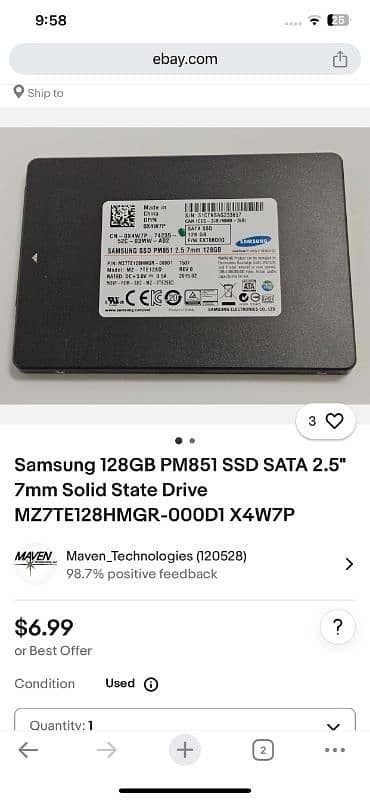 Samsung Original 128gb Solid State Drive 1