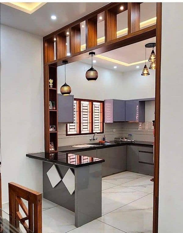 kitchen cabinet wardrobe sliding cupboard LCD wall 1