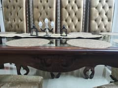 Exquisite Royal Sheesham Wood Dining Table Set with 8 Chairs | Luxury