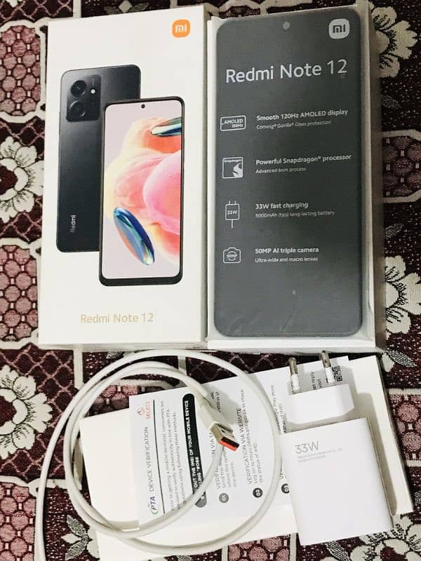 Redmi Note 12 with box and accessories 7