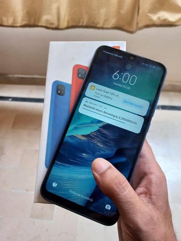 redmi 9c with box mobile phone in good condition 0