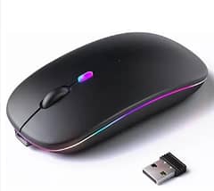 Wireless Bluetooth Mouse, LR-161 Rechargeable LED Dual Mode Mouse