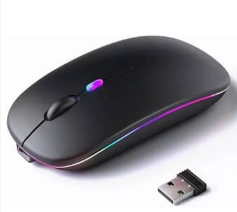 Wireless Bluetooth Mouse, LR-161 Rechargeable LED Dual Mode Mouse 0