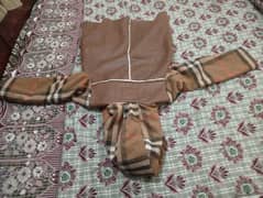 brown leather warm coat