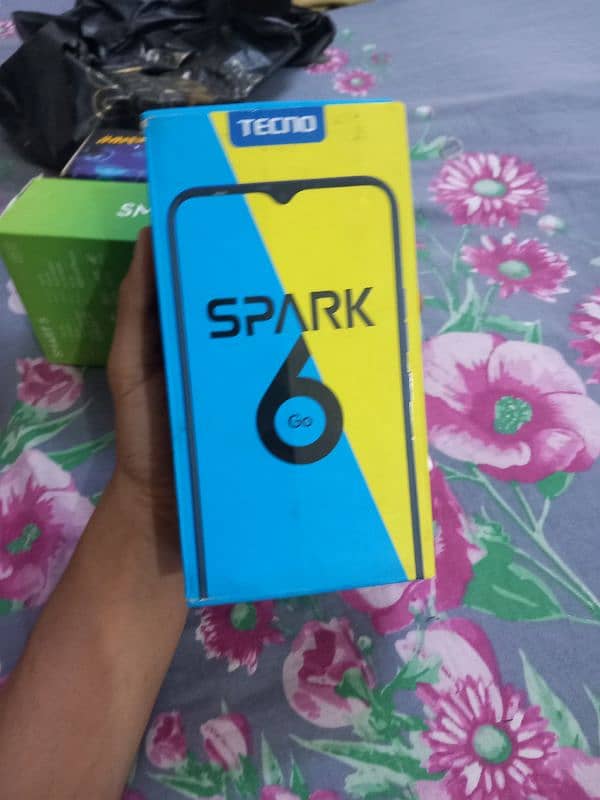 Tecno spark 6 go dual sim approved 64 gb with box no fult 1