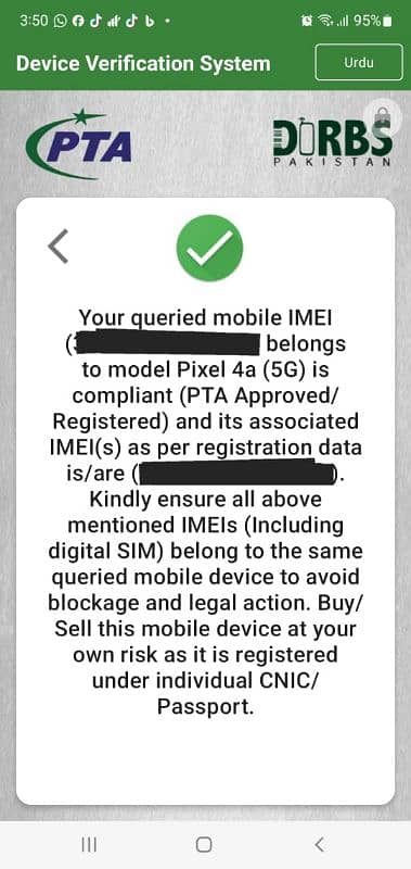 Google pixel 4a 5g Pta official approved 4