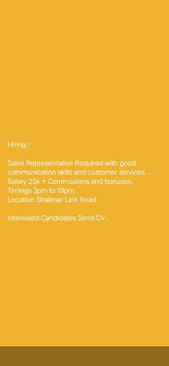 Sale Representative