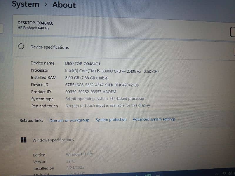 HP Core i5 6TH Generation Probook 640 G2 LIKE NEW 3