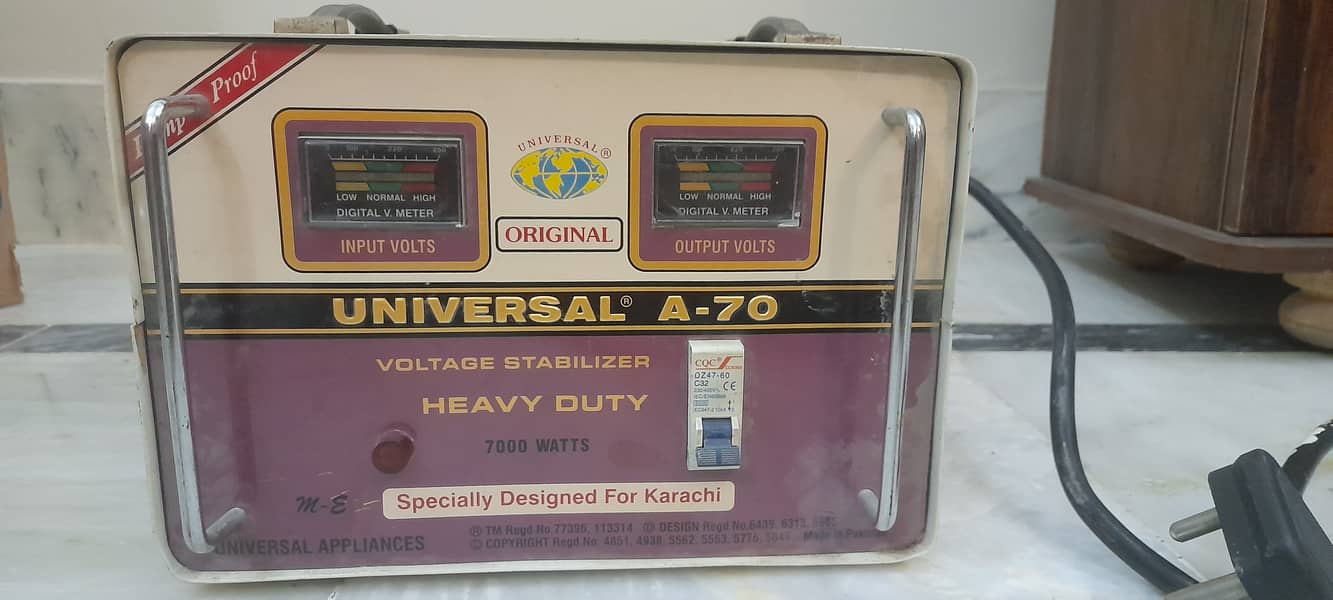 Universal A-70 voltage stabilizer heavy duty 7000 Watts 1