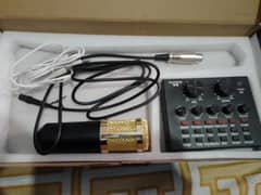 v8 sound card with mic and stand