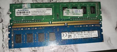 4 Gb PC DDR3 Ram for sale total 8gb 1600mhz