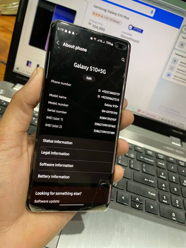 samsumg s10 plus 5g pta 2