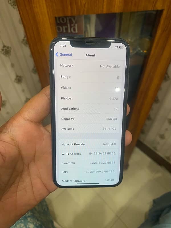 Iphone X (256Gb)(PTAApproved) 8