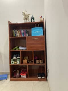 detachable Cupboard with shelves  and revolving chair