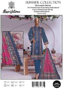 lawn 3p cutwork duppta full karhay