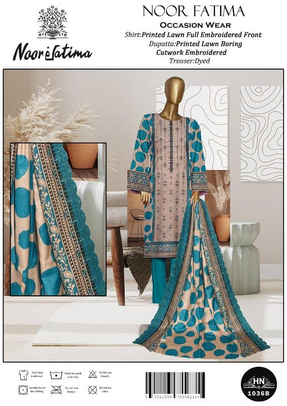 lawn 3p cutwork duppta full karhay 16