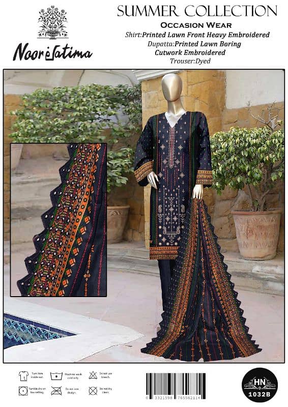 lawn 3p cutwork duppta full karhay 17