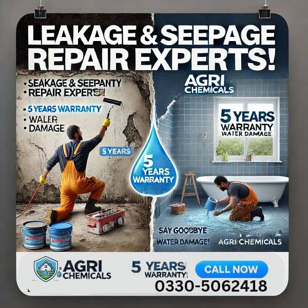 100% Guaranteed Leakage & Seepage Repair – 5 Years Warranty 0