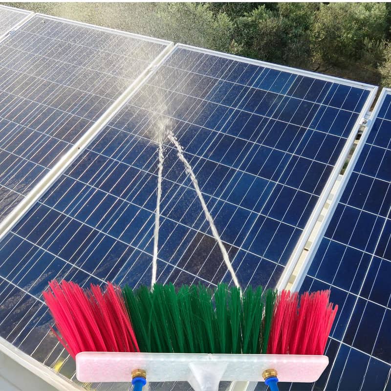 Solar Panel Cleaning Brush with Water System – Auto Adjustable Stainle 3