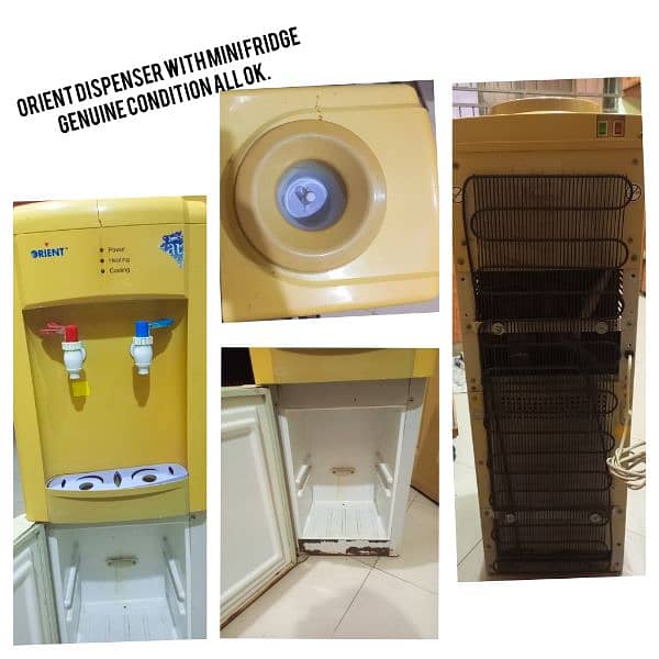 orient dispenser with mini fridge. urgent sale 0