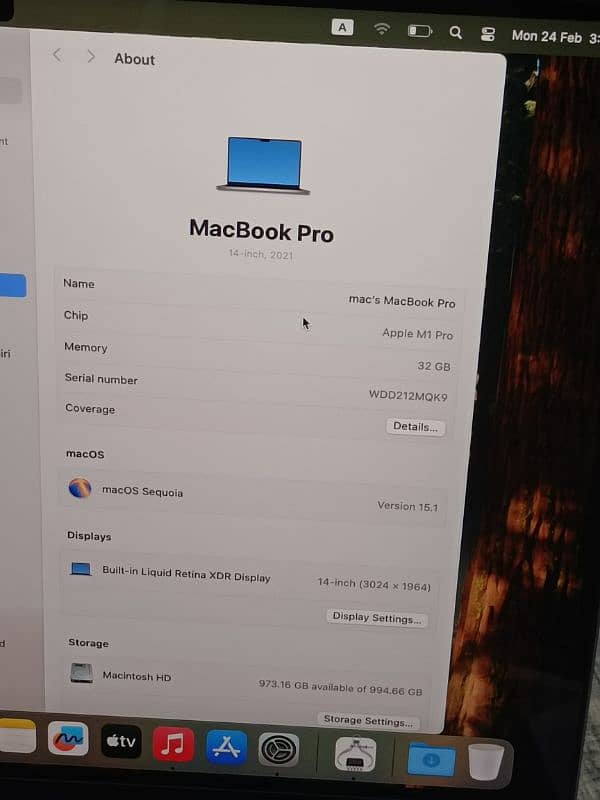 NEW BOX OPEN MACBOOK PRO M1 14 INCH 32GB/1TB 10 CORE CPU 16 CORE GPU 4