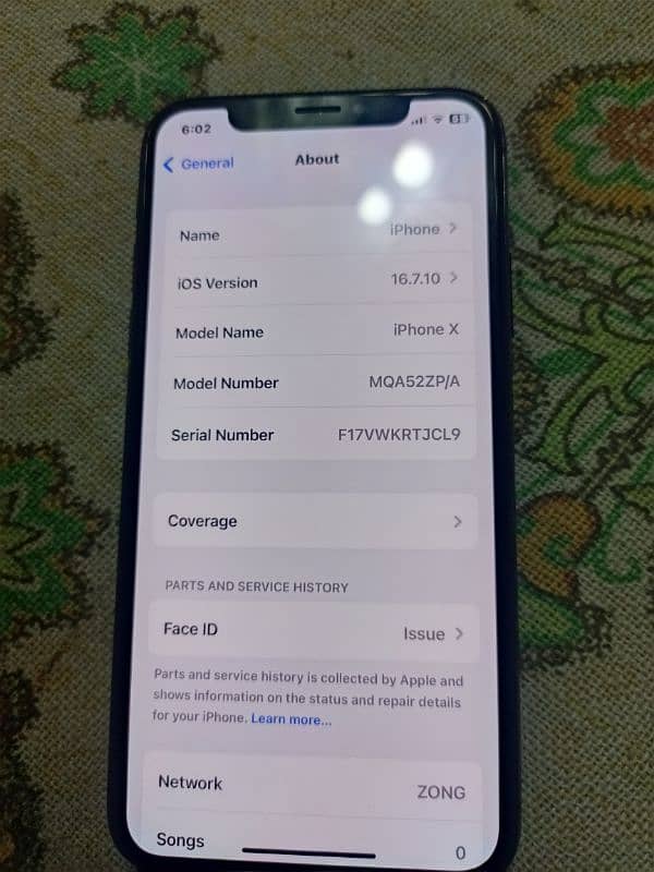 Iphone x Official Pta approved 64 Gb 100% Battery Health 3