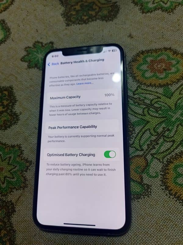 Iphone x Official Pta approved 64 Gb 100% Battery Health 4