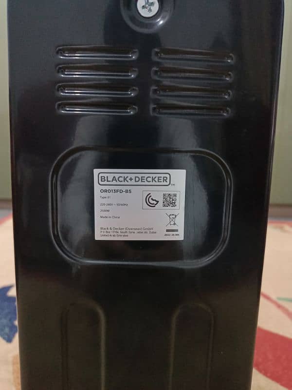 black and decker oil heater 2