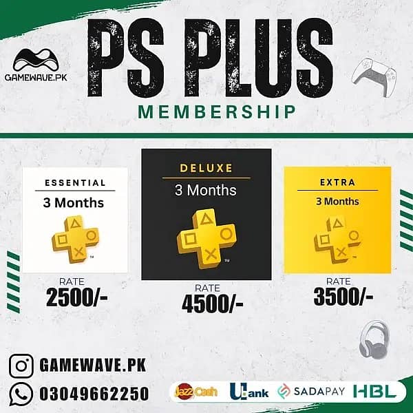 Ps Plus / Xbox Gamepass For Sale/PlayStation Plus 1