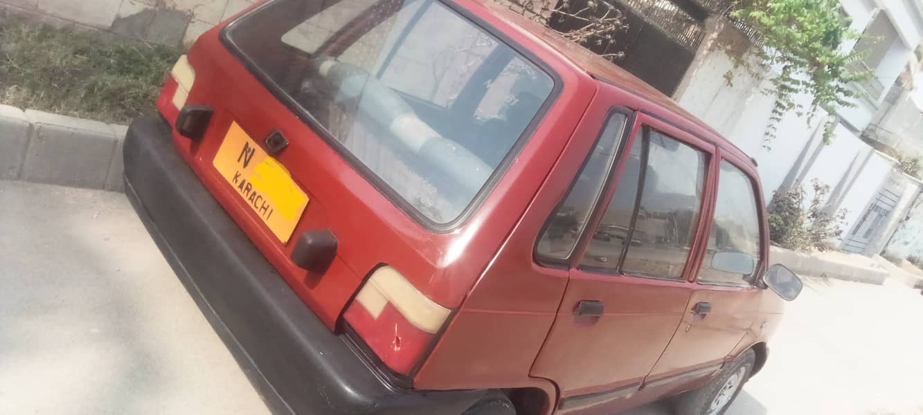 Suzuki Mehran VX 1990 model red colour. good condition. only petrol 7