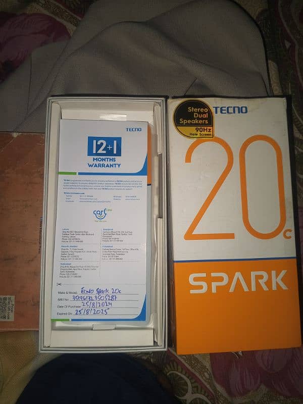 Tecno spark20c 4/128.6 months warranty 1