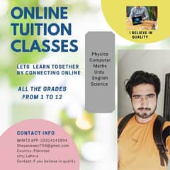 Home + Online  tutor available for classes 1-10