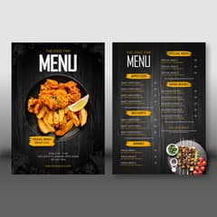 Special Menu Designing and printing