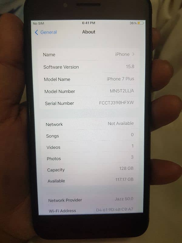 7plus 128GB pta approved all ok 5